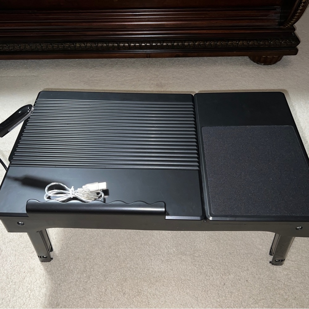 Origami ~ Mini Laptop Desk with LED, Light and USB Port, Black